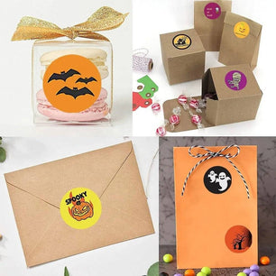 Halloween Thank You Label Trick Or Treat Sticker - DiyCraftsProject