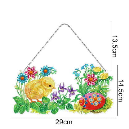 Handmade DIY Diamond Painting Easter Bunny Kit - PVC Material - Frameless - Multiple Sizes - Complete Drill Kit , 