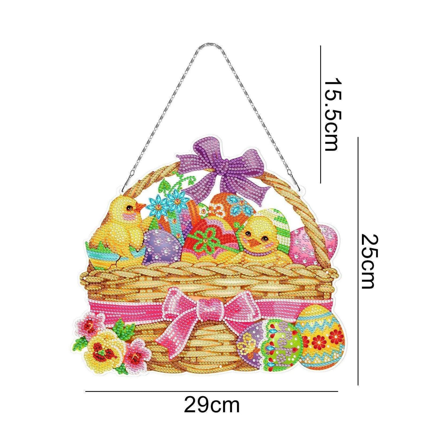 Handmade DIY Diamond Painting Easter Bunny Kit - PVC Material - Frameless - Multiple Sizes - Complete Drill Kit , 