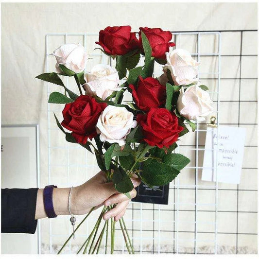 Handmade Silk Valentine's Day Bouquet - Set of 2 Flowers | Realistic & Durable | High - Quality & Exquisite Design - DiyCraftsProject