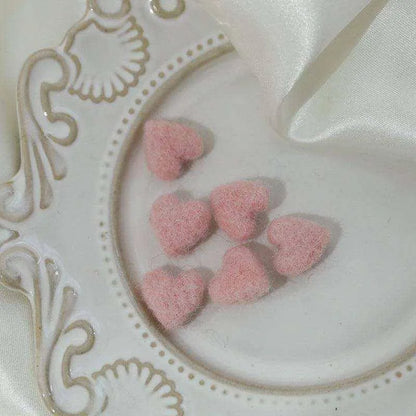 Heart Felt Heart Accessories - Set of 10 - Peach Candy Color - 13-15mm High - 14-15mm Wide , 