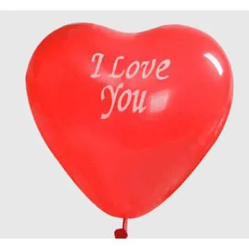 Heart Shaped Balloon - 18" Red Latex Balloon for Romantic Occasions , 