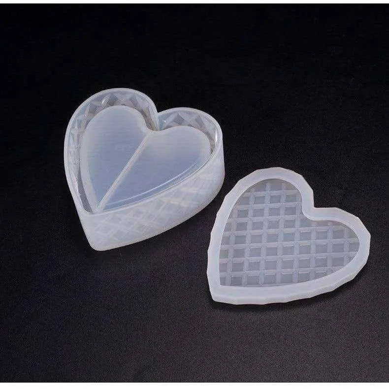 Heart-Shaped Silicone Mold for DIY Crystal Glue - Creates Unique Designs , 