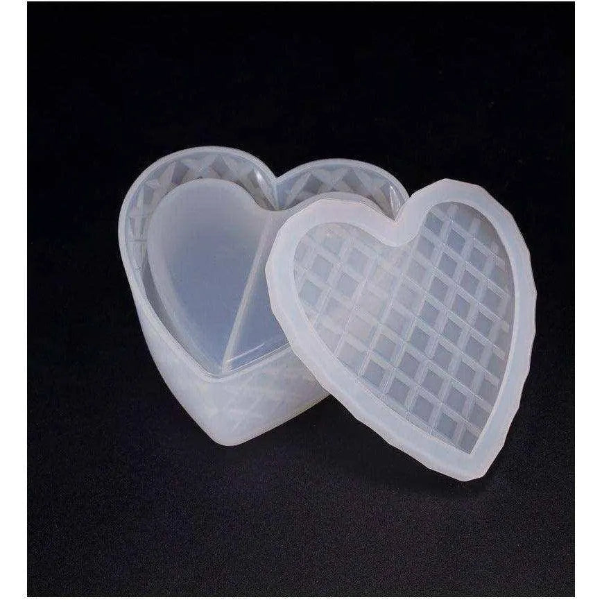 Heart-Shaped Silicone Mold for DIY Crystal Glue - Creates Unique Designs , 