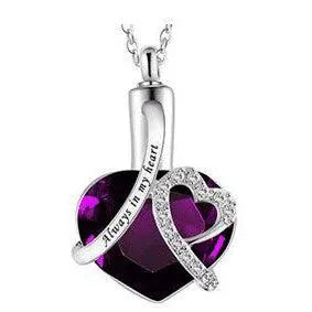 Heart-Shaped Urn Pendant Perfume Bottle Necklace - Unisex, Zinc Alloy, Trendy Style - All Compatible - 30x30 , 