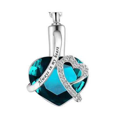 Heart-Shaped Urn Pendant Perfume Bottle Necklace - Unisex, Zinc Alloy, Trendy Style - All Compatible - 30x30 , 