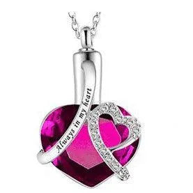 Heart-Shaped Urn Pendant Perfume Bottle Necklace - Unisex, Zinc Alloy, Trendy Style - All Compatible - 30x30 , 