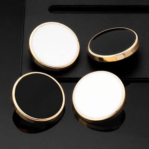 High - end High - leg Men's And Women's Suit Shirt Coat White Black Round Decorative Metal Buttons - DiyCraftsProject