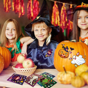 Horror Halloween Children Anime Cartoon Vampire Pumpkin Puzzle Hand Account DIY Stickers - DiyCraftsProject