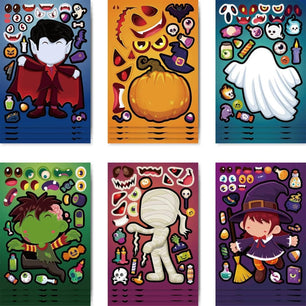 Horror Halloween Children Anime Cartoon Vampire Pumpkin Puzzle Hand Account DIY Stickers - DiyCraftsProject