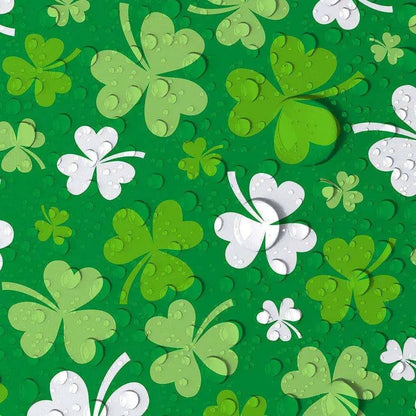 Irish Holiday Party Tablecloth - Fashion Green Minimalist Print - Durable Plastic - 137x229CM , 