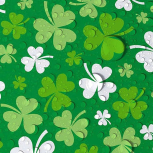 Irish Holiday Party Tablecloth - Fashion Green Minimalist Print - Durable Plastic - 137x229CM - DiyCraftsProject