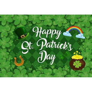 Irish National Day Party Background Banner - Festive Flag, Polyester Fabric, 150x100cm & 180x120cm - DiyCraftsProject