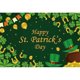 Irish National Day Party Background Banner - Festive Flag, Polyester Fabric, 150x100cm & 180x120cm - DiyCraftsProject