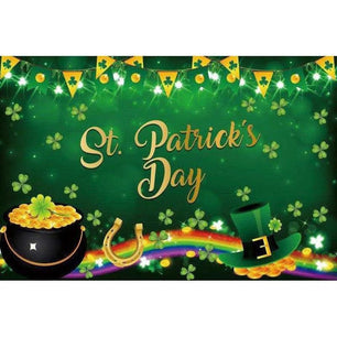 Irish National Day Party Background Banner - Festive Flag, Polyester Fabric, 150x100cm & 180x120cm - DiyCraftsProject