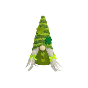 Irish St Patrick's Day No Face Doll Shamrock Decoration - Polyester, 18x7x9cm; 29x12x7cm - DiyCraftsProject