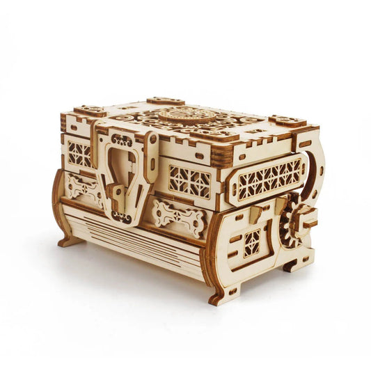 Jewelry Box 3D Puzzle Model Gift Wooden Toy - DiyCraftsProject