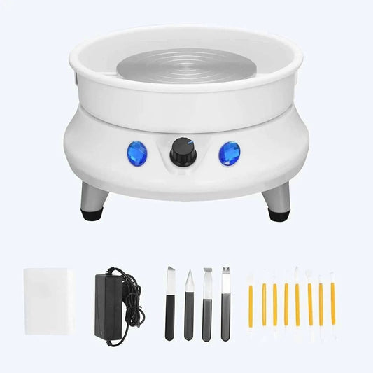 Large Potter's Wheel with Detachable Basin and Pottery Tools - 1 Professional Pottery Wheel - DiyCraftsProject