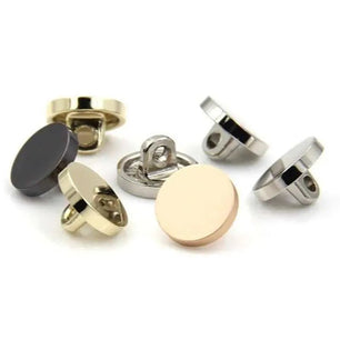 Metal Buttons Round Button Sewing Accessories - 20pcs, Gold/Black/Silver, Multiple Sizes - DiyCraftsProject