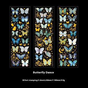 PET Ins Bronzing Butterfly DIY Notebook Flat Sticker - DiyCraftsProject