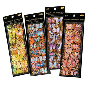 PET Ins Bronzing Butterfly DIY Notebook Flat Sticker - DiyCraftsProject