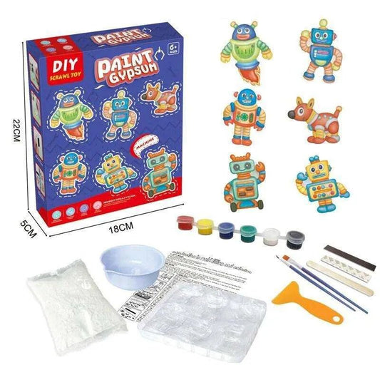 Plaster Crafts Toy Plaster Mold Kit Gypsum Painting For Kids - DiyCraftsProject