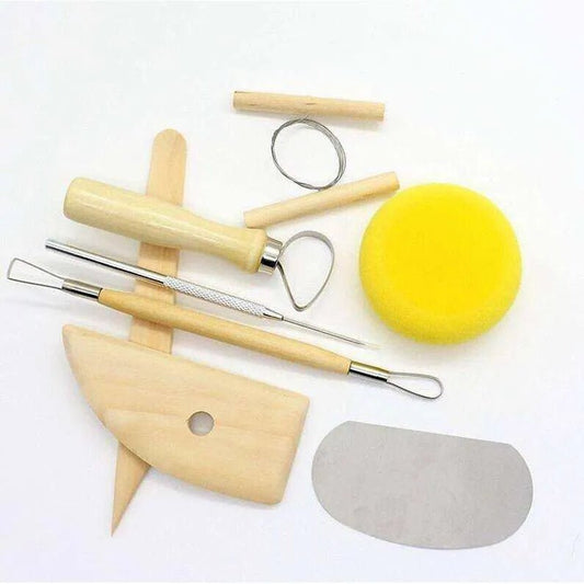 Pottery Sculpting Tools Set - 8 - Piece Clay Modeling Kit - DiyCraftsProject