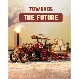Robotime Rokr Train Model 3D Wooden Puzzle For Steam Engine - DiyCraftsProject