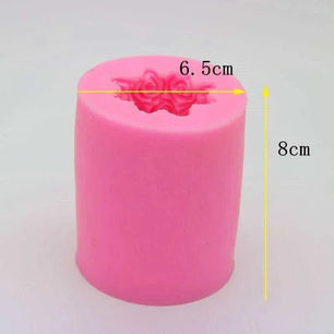 Rose Pillar Candle Mold - 6.5cm x 8cm - Candle Making Fondant Mould - DiyCraftsProject