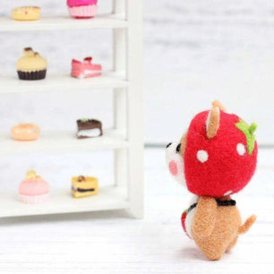 Shiba Inu Wool Felt Kit - DIY Doll Making with Needles & Patterns - 4cm Size - DiyCraftsProject