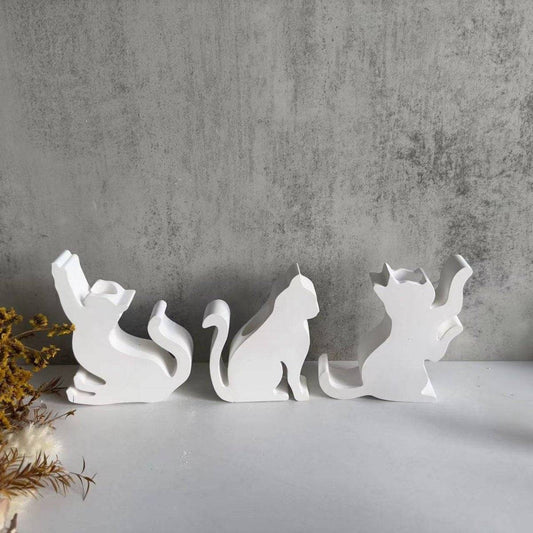 Silicone Animal Candlestick Plaster Mold - DiyCraftsProject