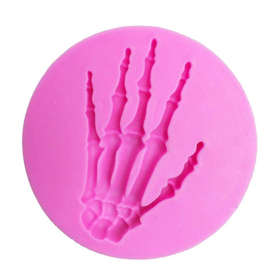 Skeleton Hand Silicone Mold - Halloween Cake Fondant & Chocolate Making Mold (5.5cm) - DiyCraftsProject