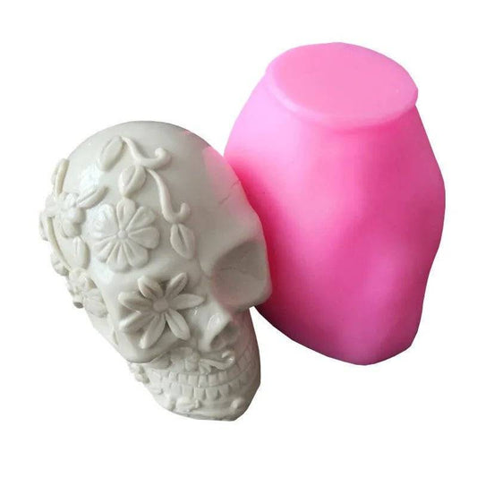 Skull Mousse Cake Silicone Mold Candle Aromatherapy Gypsum Tool DIY Resin Craft - DiyCraftsProject