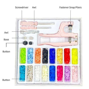 Snap Pliers Set Sewing & Dressmaking Supplies - DIY Press Button Kit (1.2cm Buttons) - DiyCraftsProject
