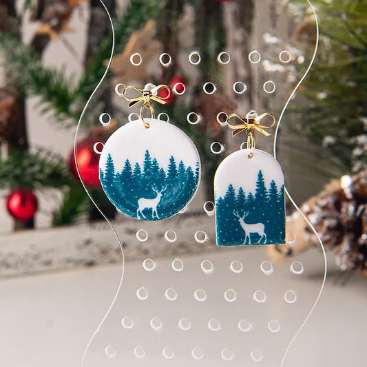 Special Disposable Water Soluble New Handmade Earrings Christmas Polymer Clay Water Transfer Paper - DiyCraftsProject