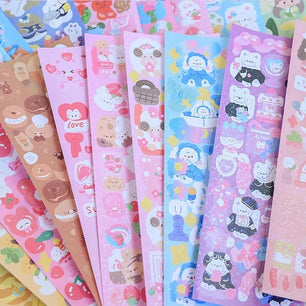 Stickers Cute Laser Journal Stickers PVC Waterproof Notebook Stickers DIY Stickers Suit - DiyCraftsProject