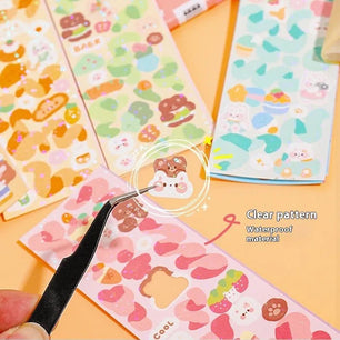 Stickers Cute Laser Journal Stickers PVC Waterproof Notebook Stickers DIY Stickers Suit - DiyCraftsProject