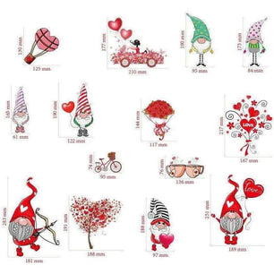 Valentine's Day Heart - Shaped Electrostatic Stickers - 9 Sheets, Nordic Style Ambiance - DiyCraftsProject