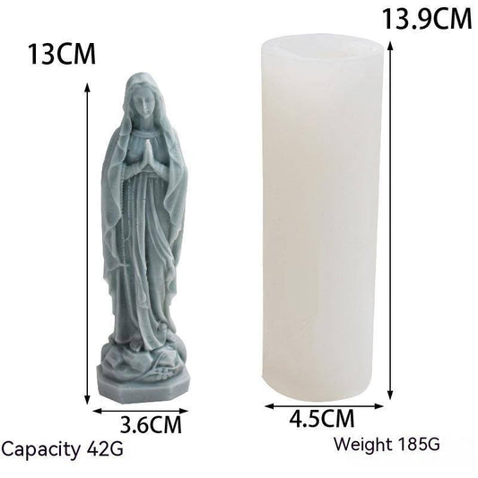 Virgin Mary Aromatherapy Candle Plaster Mold - DiyCraftsProject