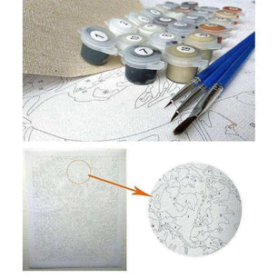 White Christmas With An Angel - DIY Painting By Numbers Kit - DiyCraftsProject