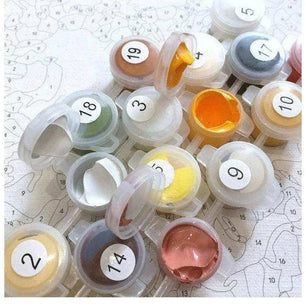 White Christmas With An Angel - DIY Painting By Numbers Kit - DiyCraftsProject