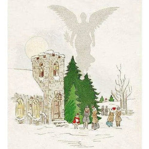 White Christmas With An Angel - DIY Painting By Numbers Kit - DiyCraftsProject