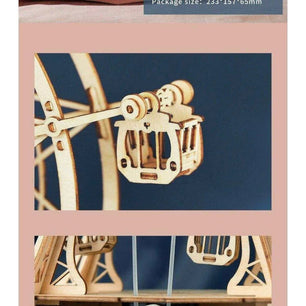 Wooden Ferris Wheel Model Toy Building Block Music Box - DiyCraftsProject