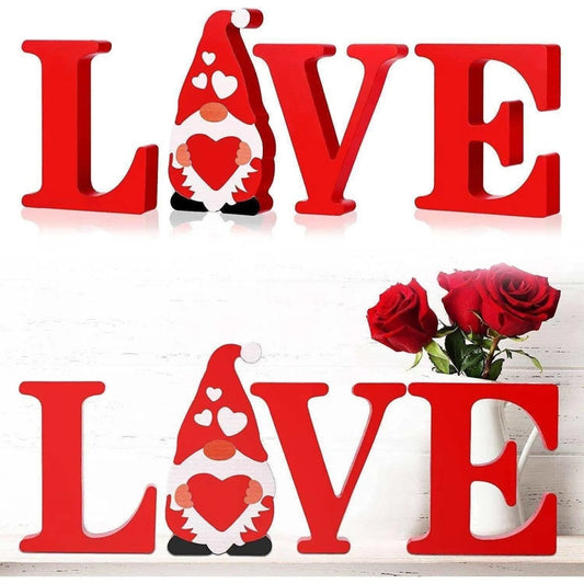 Wooden LOVE Letter Ornaments - Rustic American Style Decoration for Valentine's Day - DiyCraftsProject