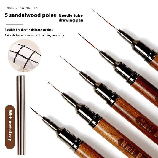 Wooden Rod Cable Painted Blooming Nail Beauty Line Drawing Pen - DiyCraftsProject