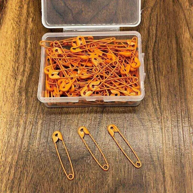 100pcs Colorful Stainless Steel Plastic Safety Pins for Clothes Shawls Metal Clips Stitch Markers With Storage Box Sewing Accessories