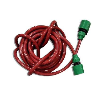 a red and green extension cord with two green wires