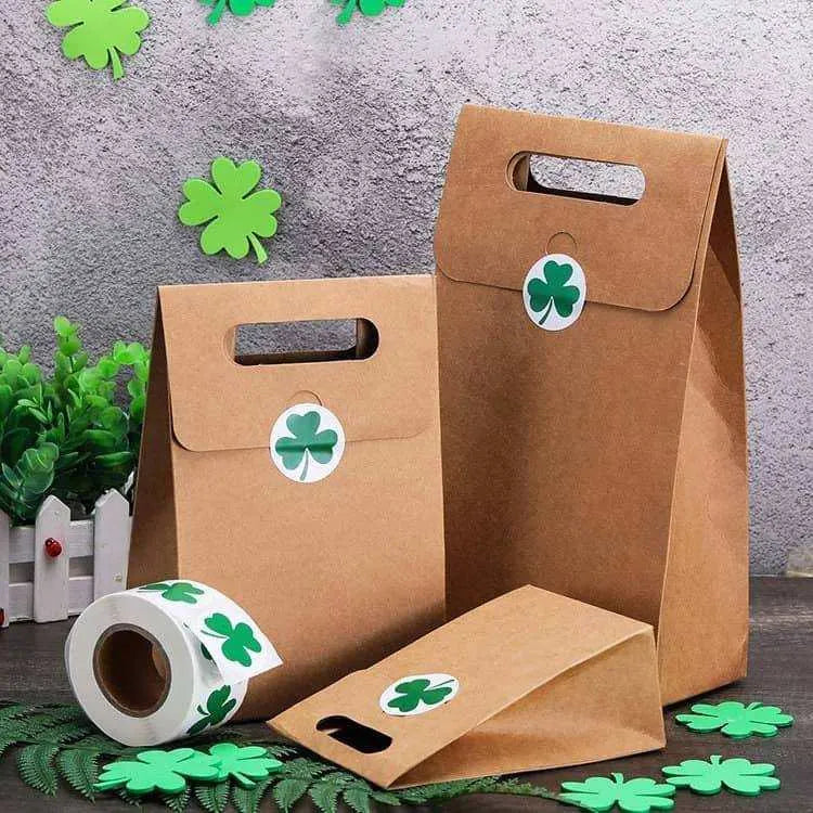 3 Leaf Clover Sticker Shamrock Stickers DIY Scrapbooking Cardmaking Supplies 500pcs Sticker Roll