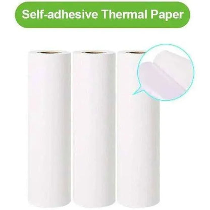 3 White Self-Adhesive Thermal Paper Roll Printable Sticker Paper for Cutting Cricut Machine Label Printer