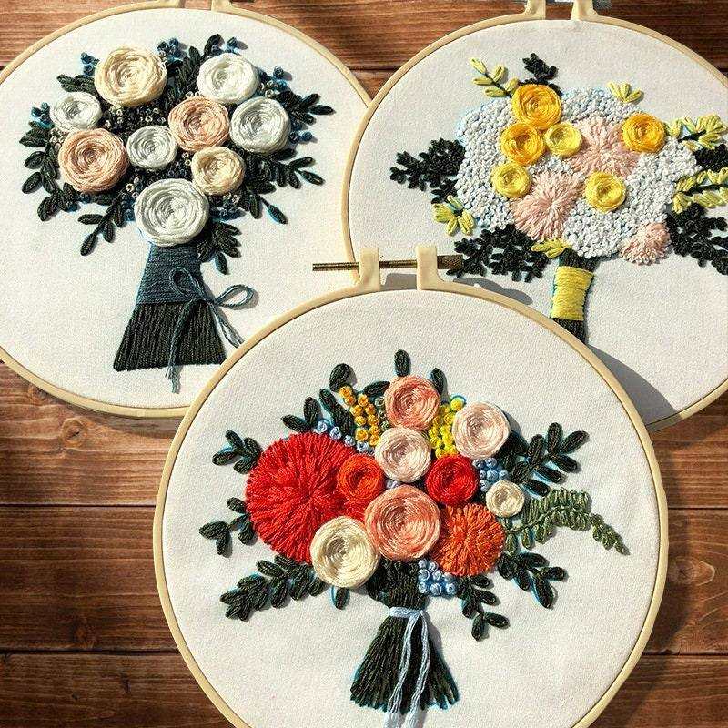 3D Cross Stitch, 3D Embroidery, 3D Flower Embroidery, 3D Flower Cross Stitch